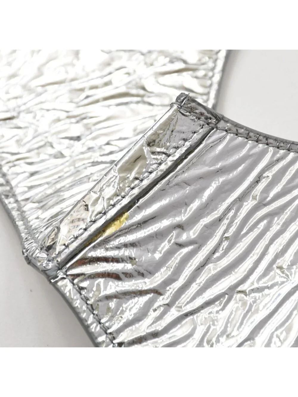 Louis Vuitton Vest Midlayer Asymmetric Leather Top Silver